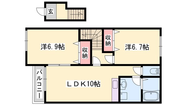 ハッピーヒルの物件間取画像